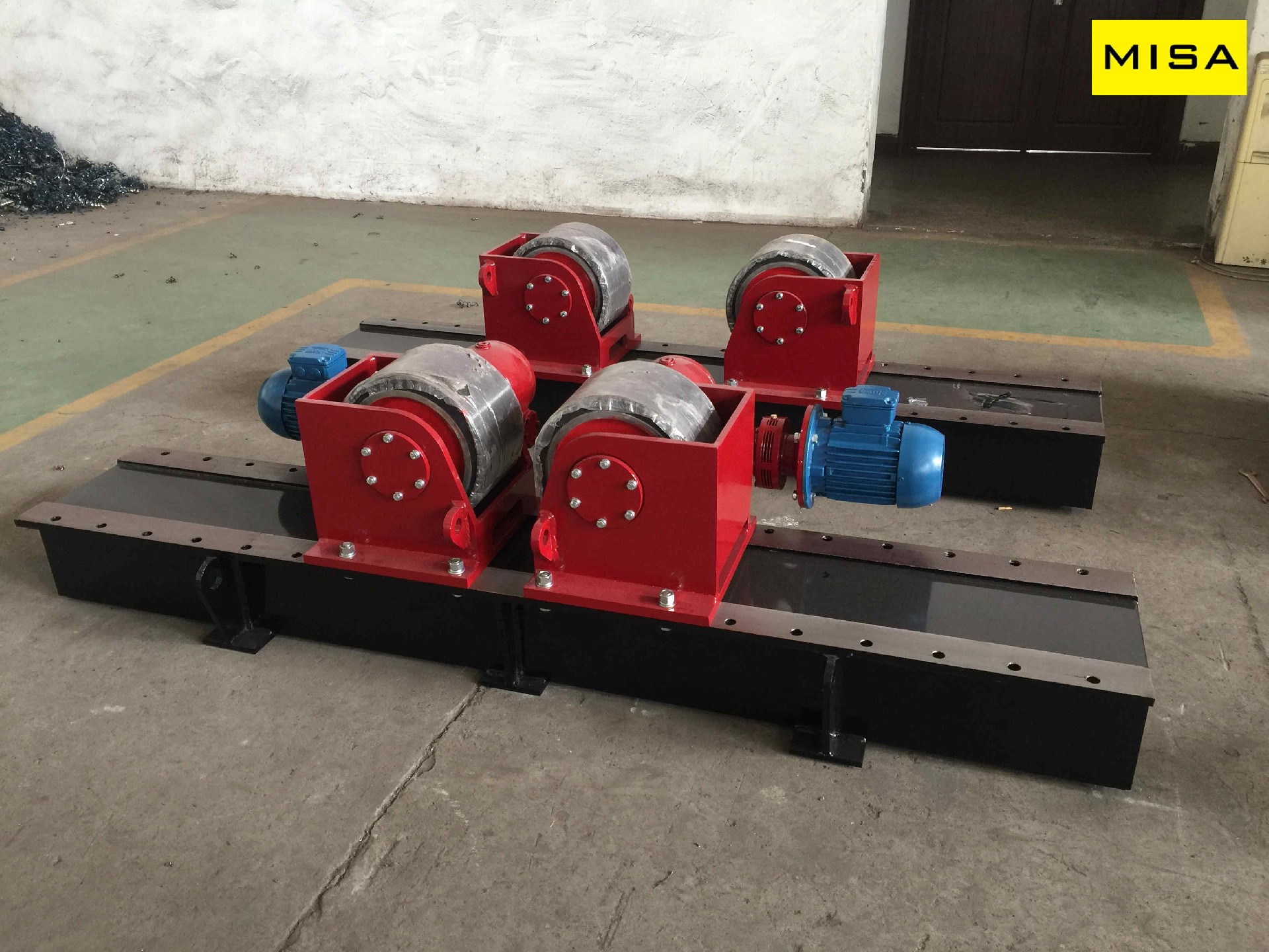 100T Fixed Conventional Rolls With 280mm Width PU Rolls And Two 3KW Motor