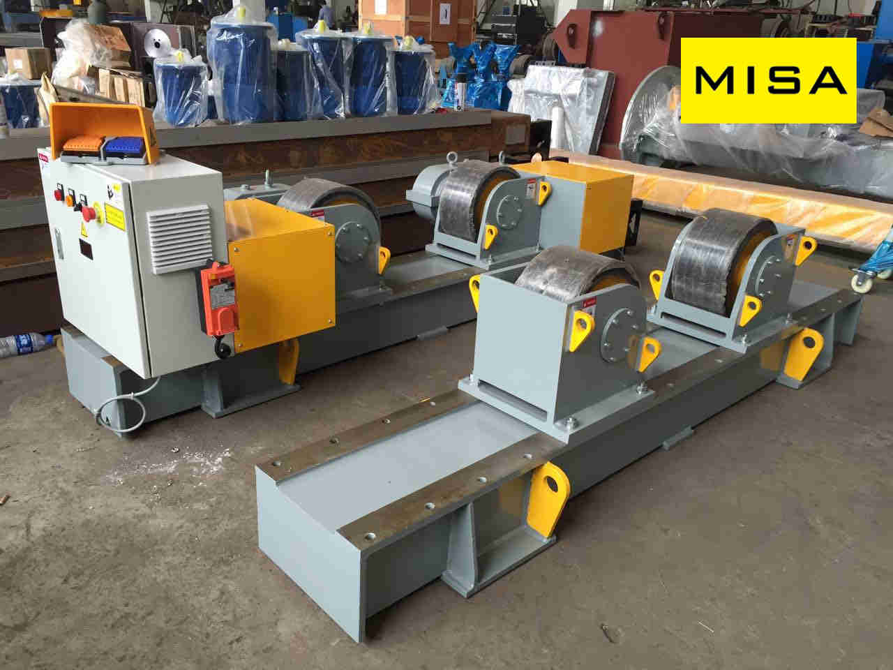 Assembly Steel Pipe Conventional Turning Rollers With 350mm Wheel Diameter