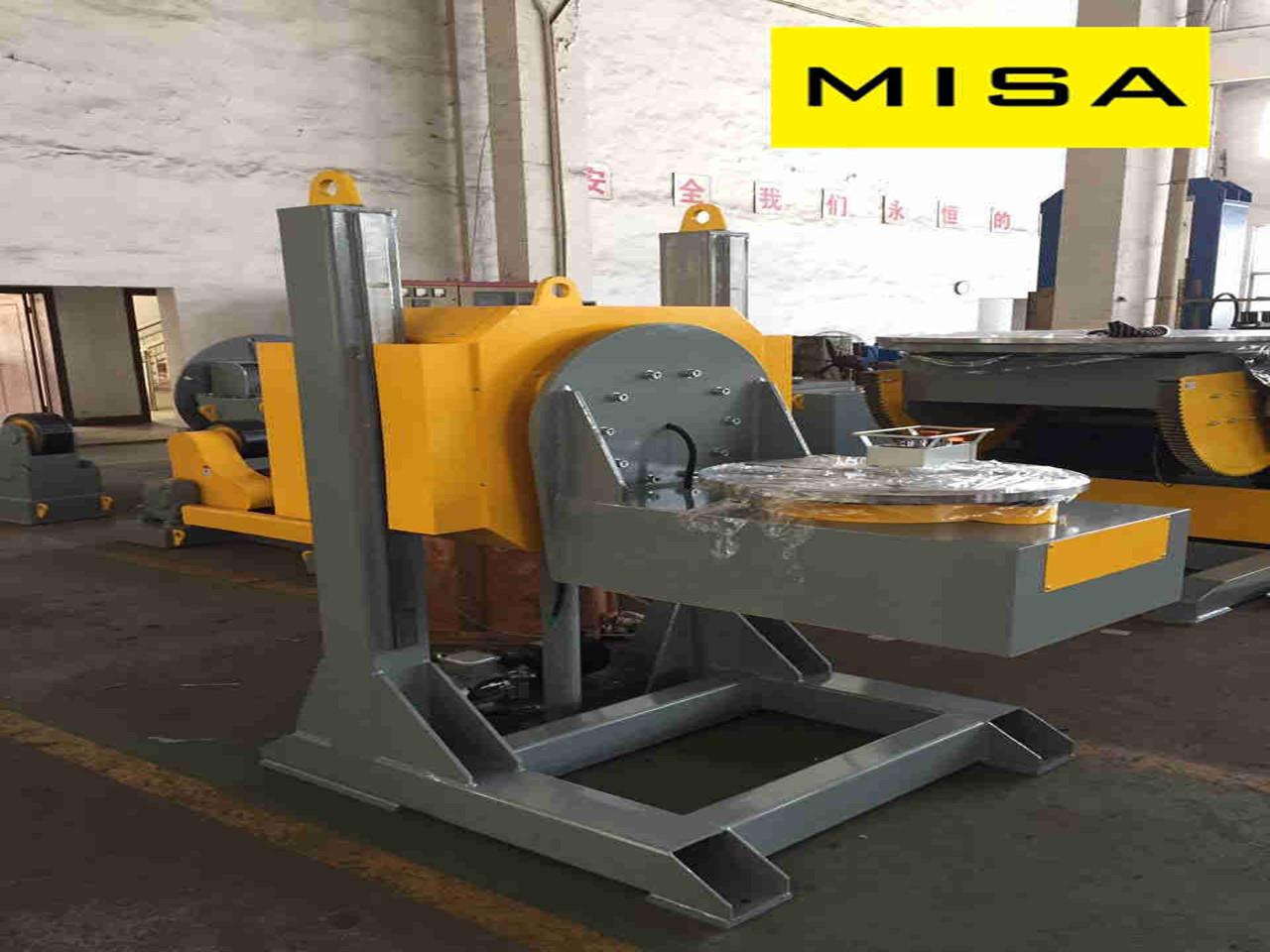 HBJ-05 Elevting L-type Welding Positioner With 0.09-0.9rpm Overturning And Vertical Turning Table